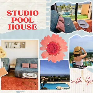Appartement Studio Pool House Mdt 2 Etoiles Vue Mer Panoramique Amazing Sea View Wifi Linge Linen Inclut Aircondition, La Croix-Valmer